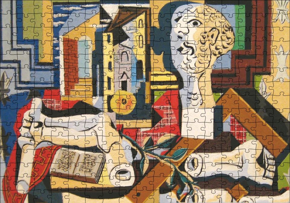 Studio Plaster Head1925 by Pablo Picasso Puzzle Yapboz MDF Ahşap 255 Parça 34 cm X 49 cm