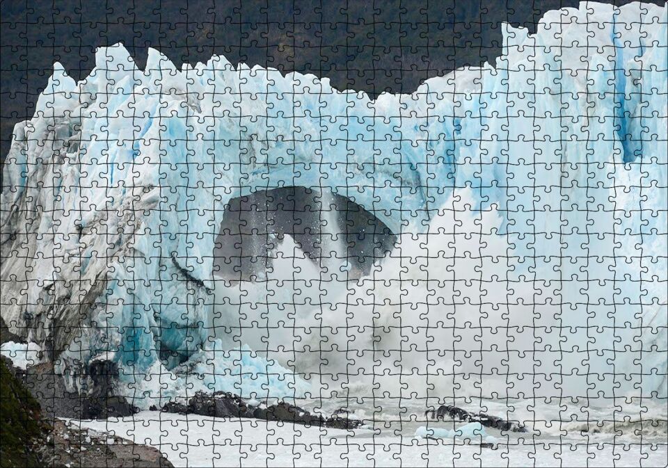 Eriyip Kopan Buzullar Puzzle Yapboz MDF Ahşap 500 Parça 49 cm X 68 cm