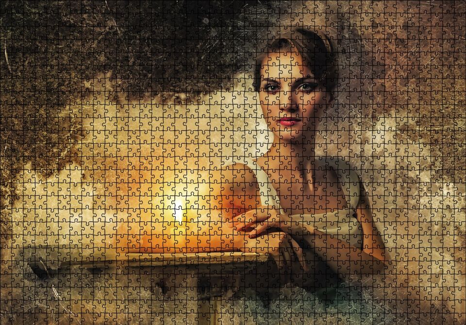 Yaşam Koçu Kadın Puzzle Yapboz MDF Ahşap 1000 Parça 49 cm X 68 cm