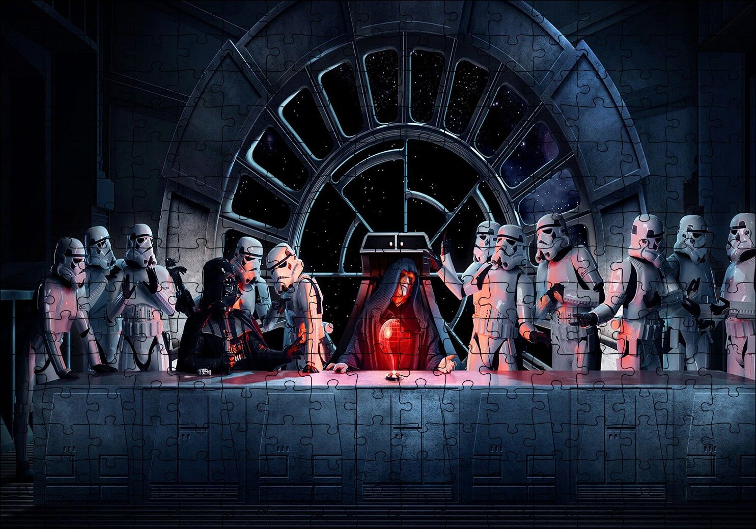 Yıldız Savaşları Darth Vader ve Stormtroopers Puzzle Yapboz MDF Ahşap 255 Parça 34 cm X 49 cm