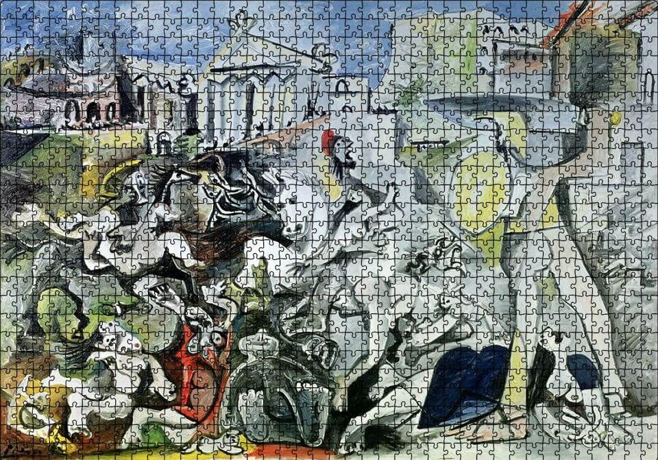 The Rape of the Sabine Women, by Pablo Picasso Puzzle Yapboz MDF Ahşap 1000 Parça 49 cm X 68 cm