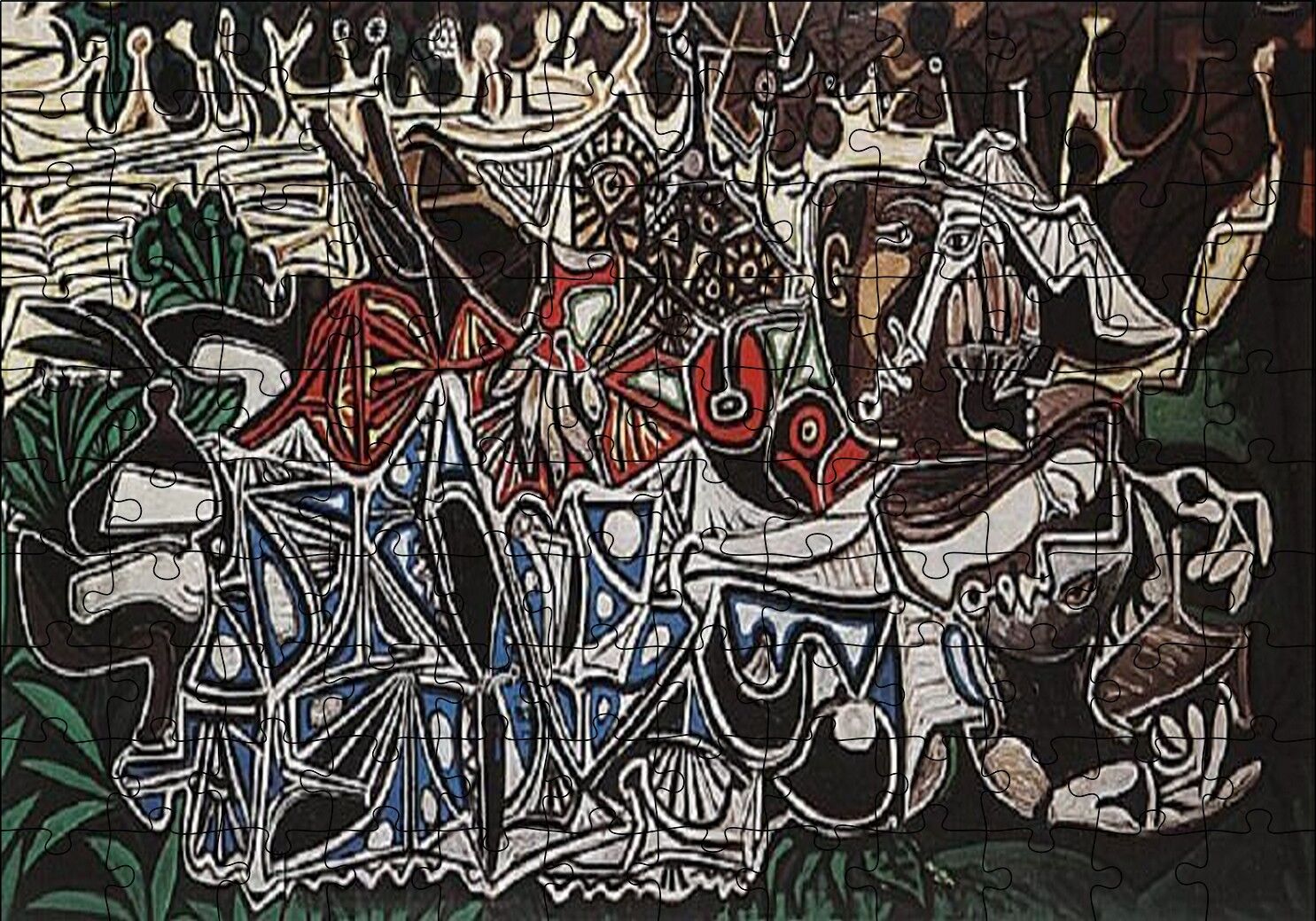 Young Ladies on the Banks of the Seine, 1950 by Picasso Puzzle Yapboz MDF Ahşap 120 Parça 24 cm X 34 cm