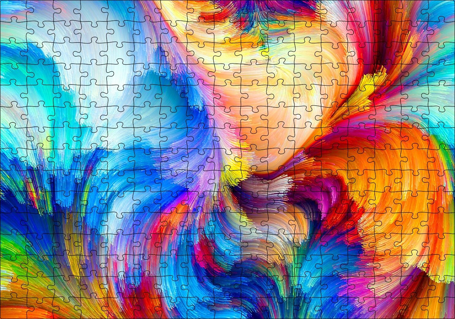 Rengarenk Çiçekler Üzerinde Rengarenk Kelebekler Puzzle Yapboz MDF Ahşap 255 Parça 34 cm X 49 cm