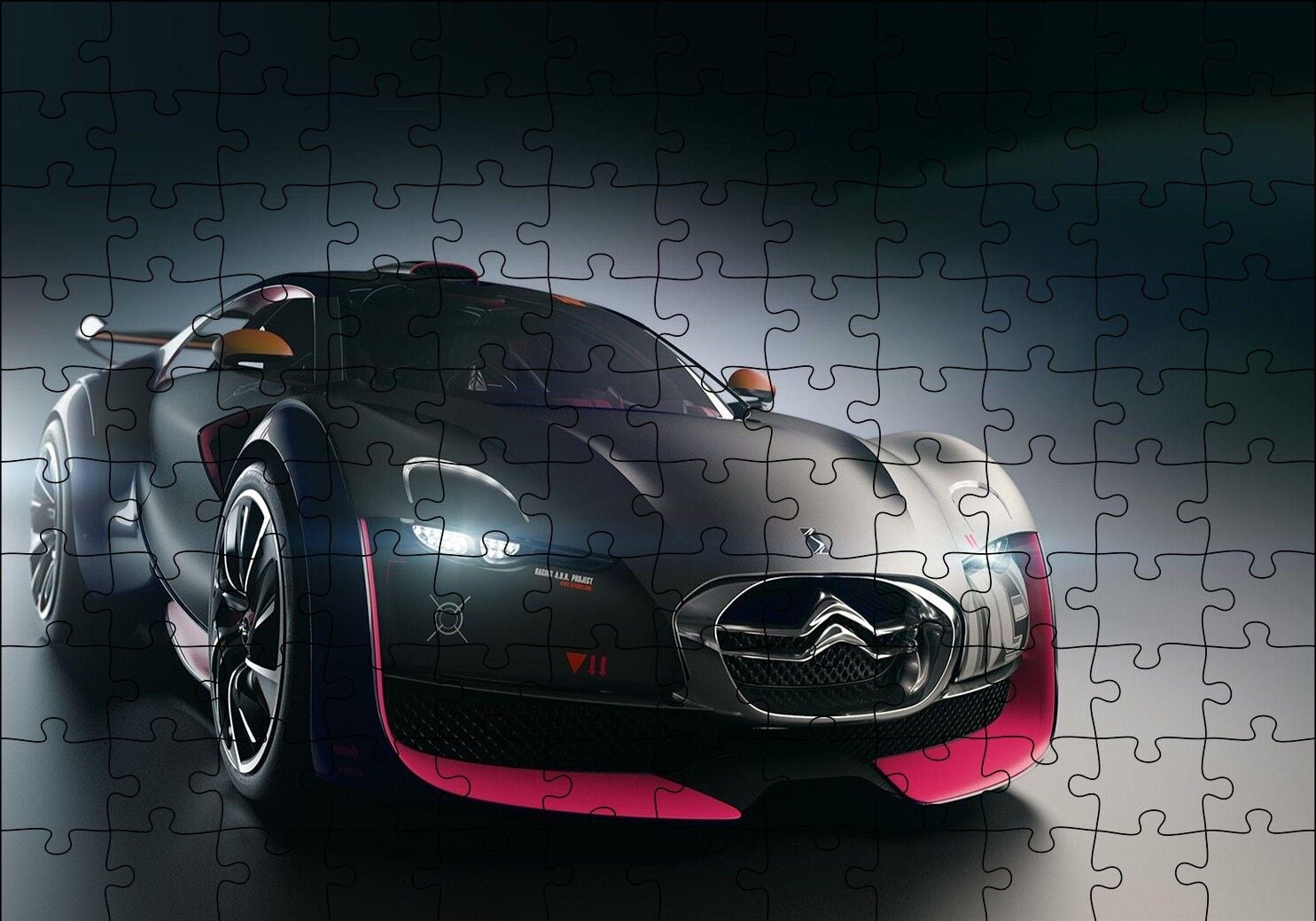 Elektrikli Citroen Survolt Önden Görünüş Puzzle Yapboz MDF Ahşap 120 Parça 24 cm X 34 cm