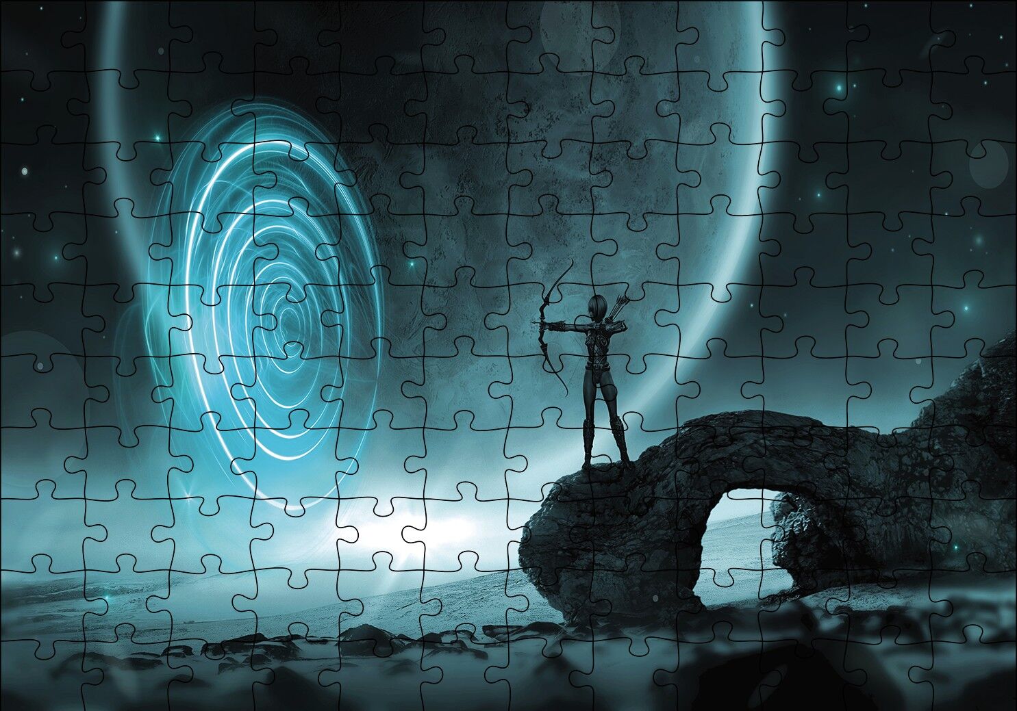 Evren Okçu Fantazi Puzzle Yapboz MDF Ahşap
