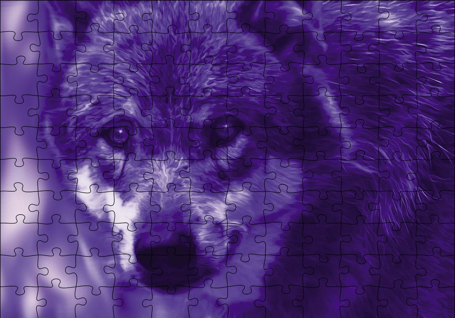 Mavi Kurt Fantastik Puzzle Yapboz MDF Ahşap