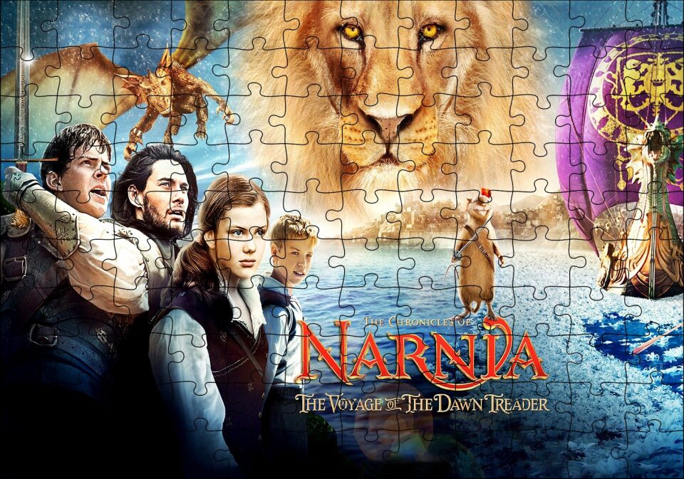 Narnia Günlükleri 3 Tüm Karakterler Puzzle Yapboz MDF Ahşap 120 Parça 24 cm X 34 cm
