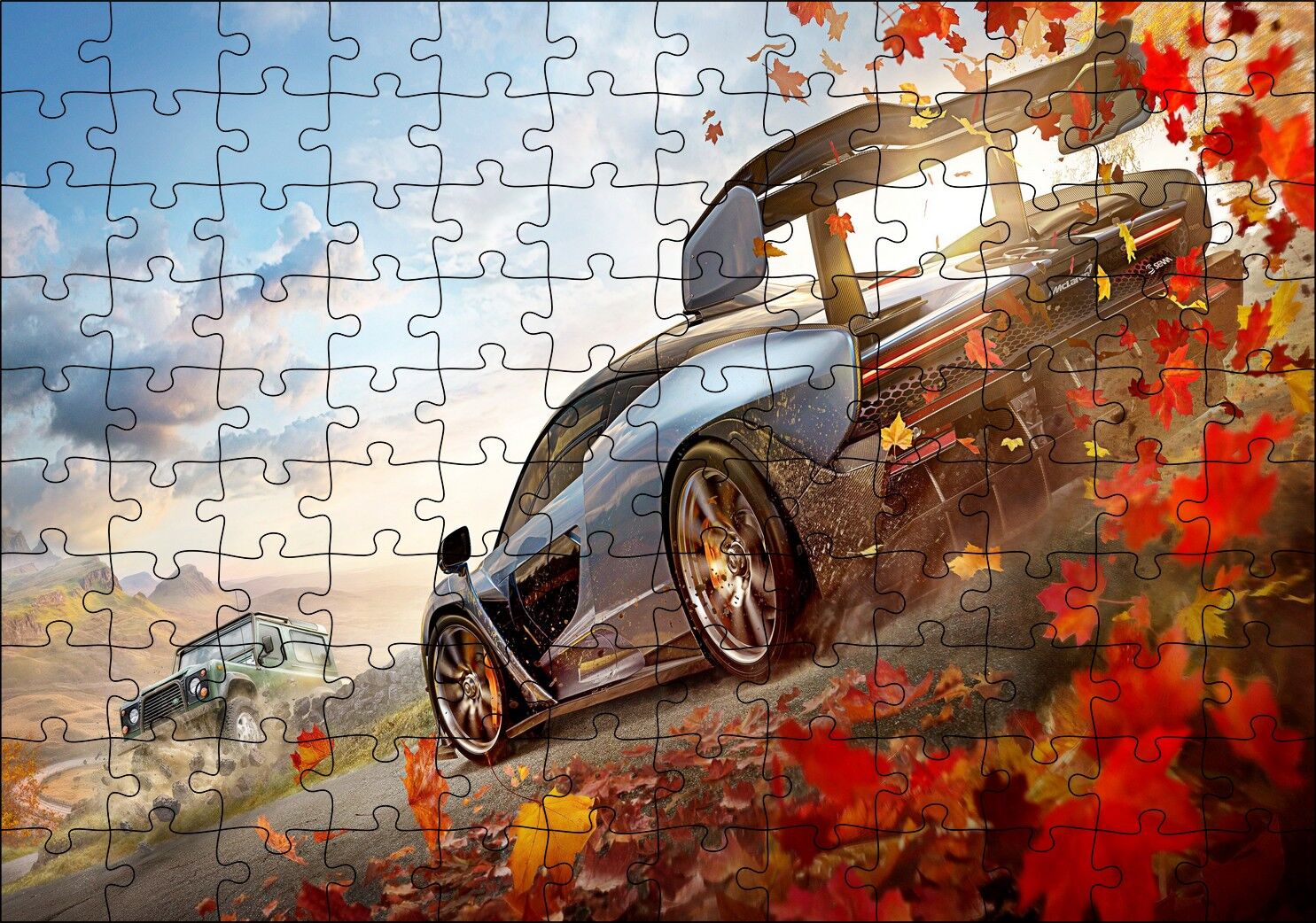 E3 2018 Forza Horizon 4 Puzzle Yapboz MDF Ahşap 120 Parça 24 cm X 34 cm