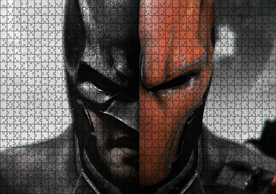 Batman Deathstroke'a Karşı Puzzle Yapboz MDF Ahşap 1000 Parça 49 cm X 68 cm