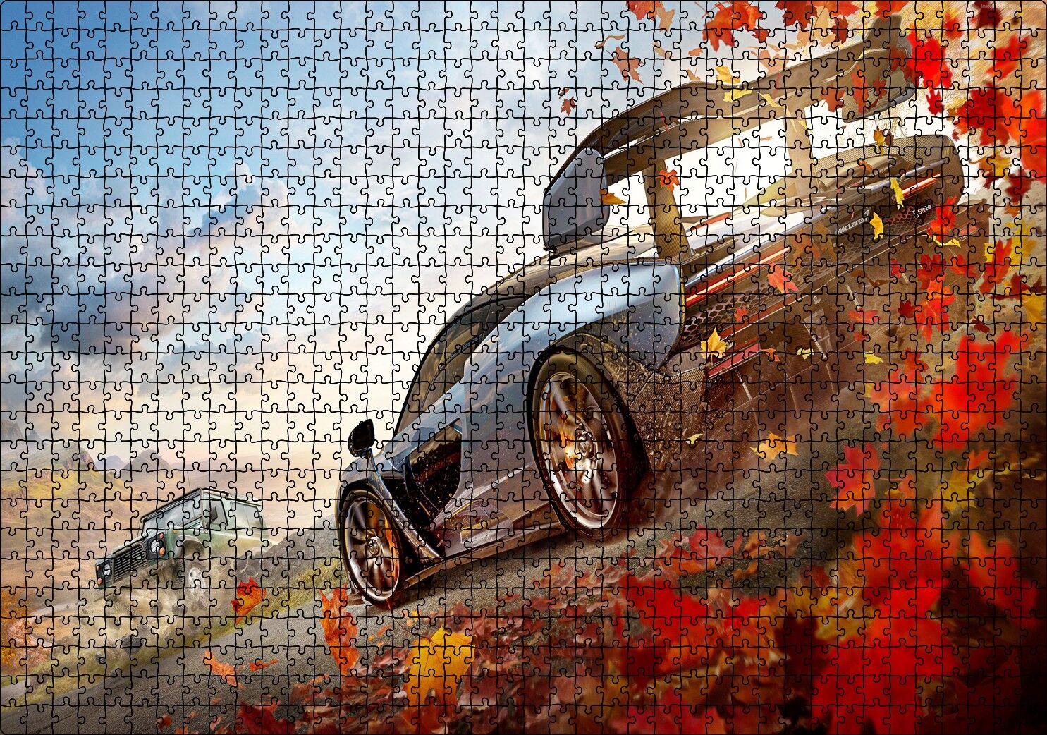 E3 2018 Forza Horizon 4 Puzzle Yapboz MDF Ahşap 1000 Parça 49 cm X 68 cm