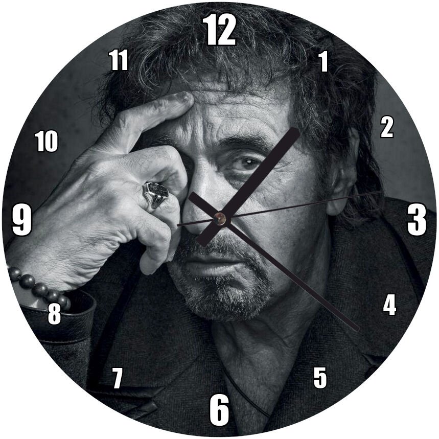 Al Pacino Baba Filmi  Mdf Ahşap Duvar Saati 50 cm Çap
