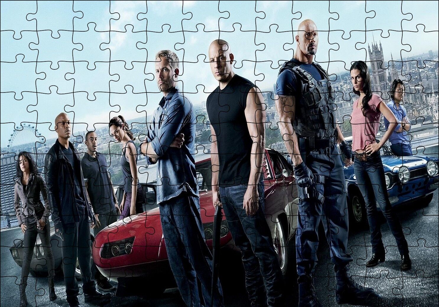 Fast and Furious Paul Walker Hızlı Yaşa Genç Öl Puzzle Yapboz MDF Ahşap 120 Parça 24 cm X 34 cm