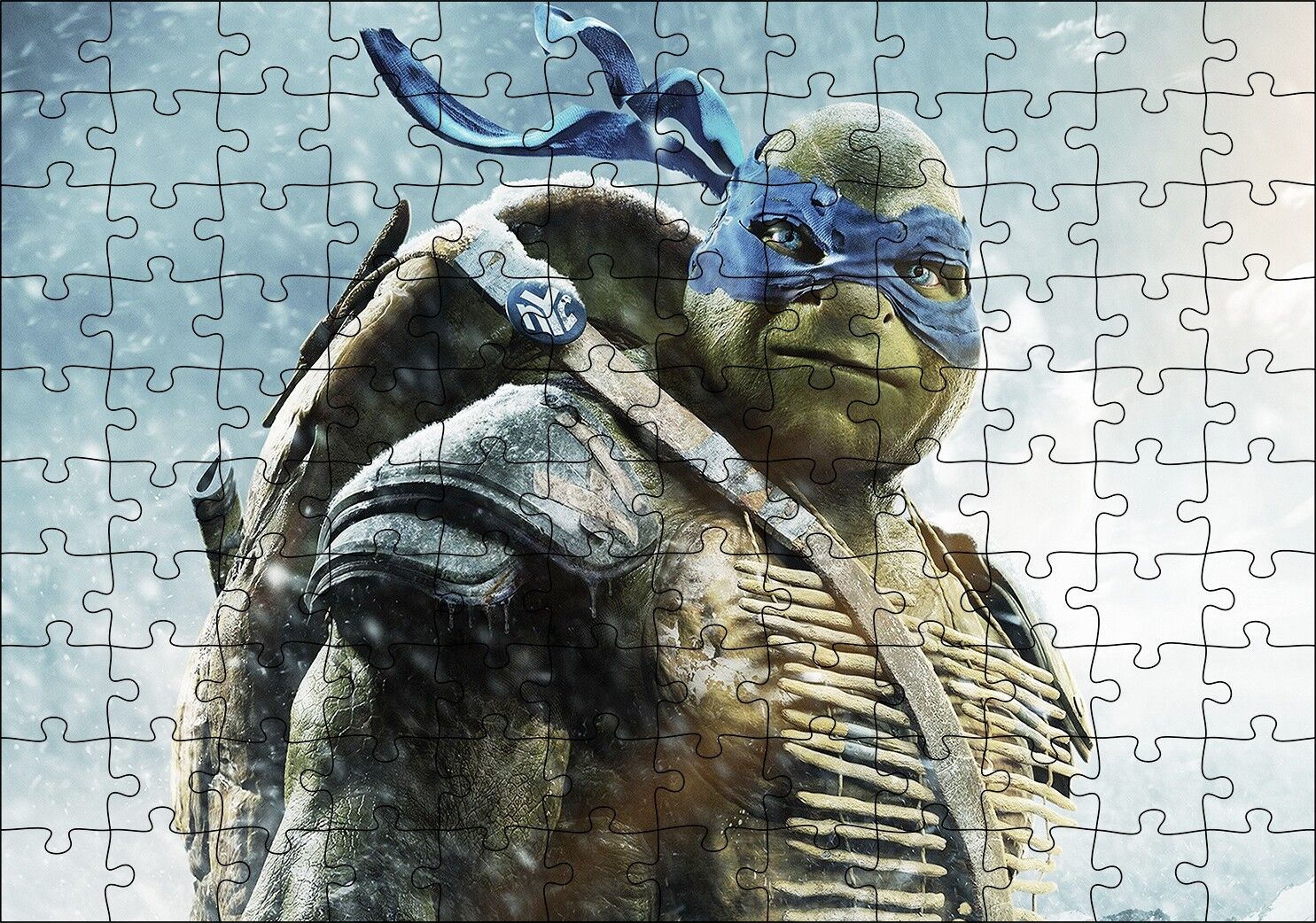 Ninja Kaplumbağalar Leonardo Puzzle Yapboz MDF Ahşap 120 Parça 24 cm X 34 cm