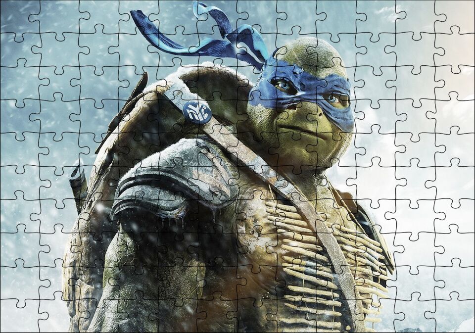 Ninja Kaplumbağalar Leonardo Puzzle Yapboz MDF Ahşap 120 Parça 24 cm X 34 cm