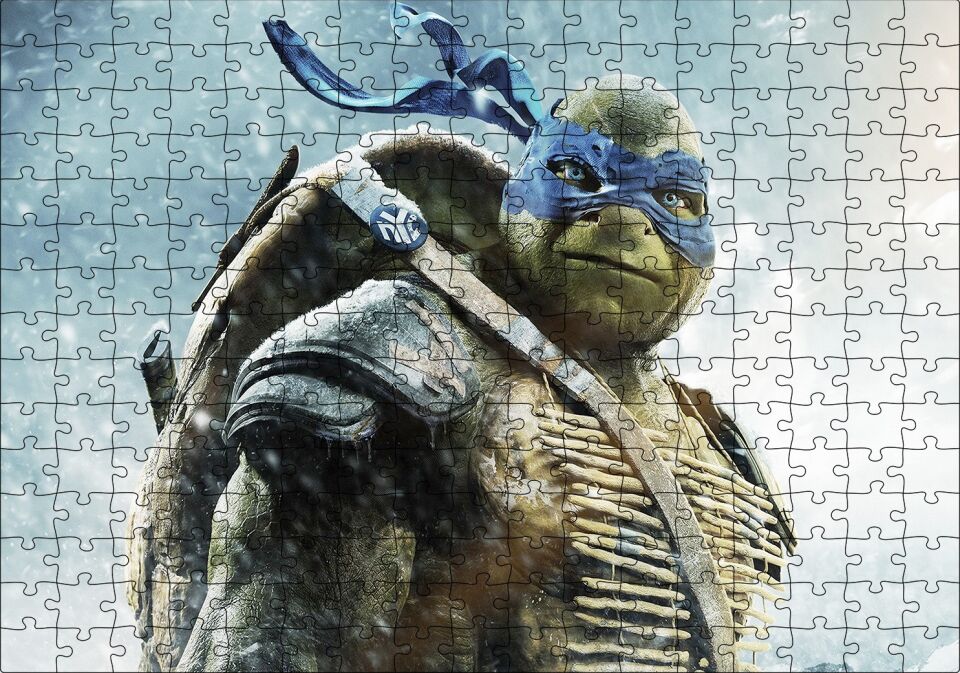 Ninja Kaplumbağalar Leonardo Puzzle Yapboz MDF Ahşap 255 Parça 34 cm X 49 cm