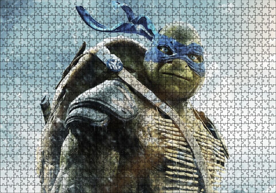 Ninja Kaplumbağalar Leonardo Puzzle Yapboz MDF Ahşap 1000 Parça 49 cm X 68 cm