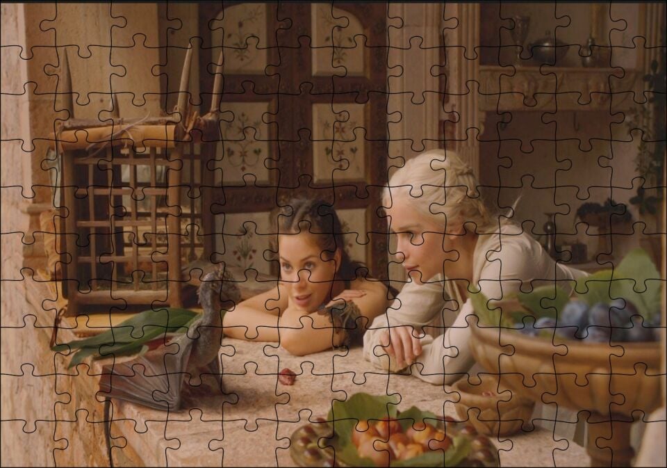 Game of Thrones Yavru Ejderhalar Puzzle Yapboz MDF Ahşap