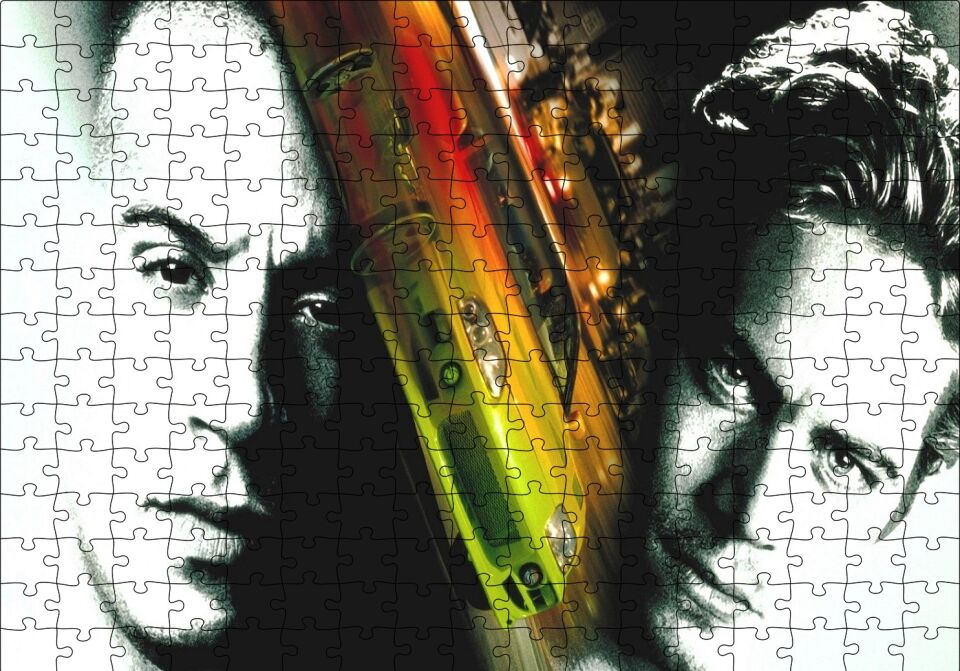 Hızlı Ve Öfkeli Film Afişi Puzzle Yapboz MDF Ahşap 255 Parça 34 cm X 49 cm