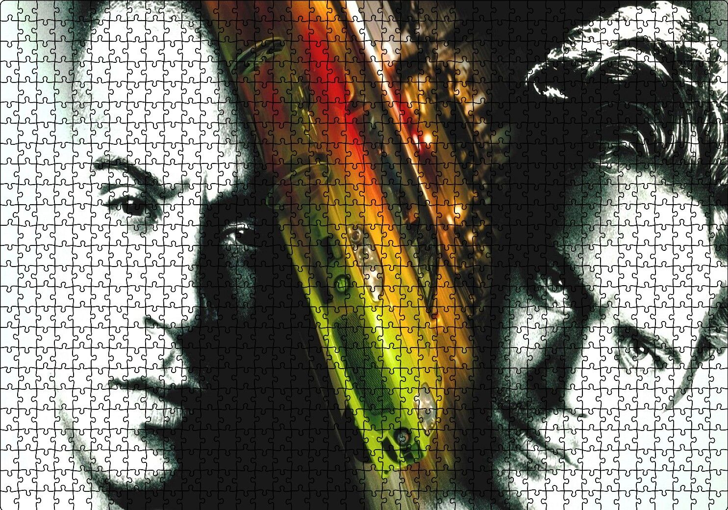 Hızlı Ve Öfkeli Film Afişi Puzzle Yapboz MDF Ahşap 1000 Parça 49 cm X 68 cm