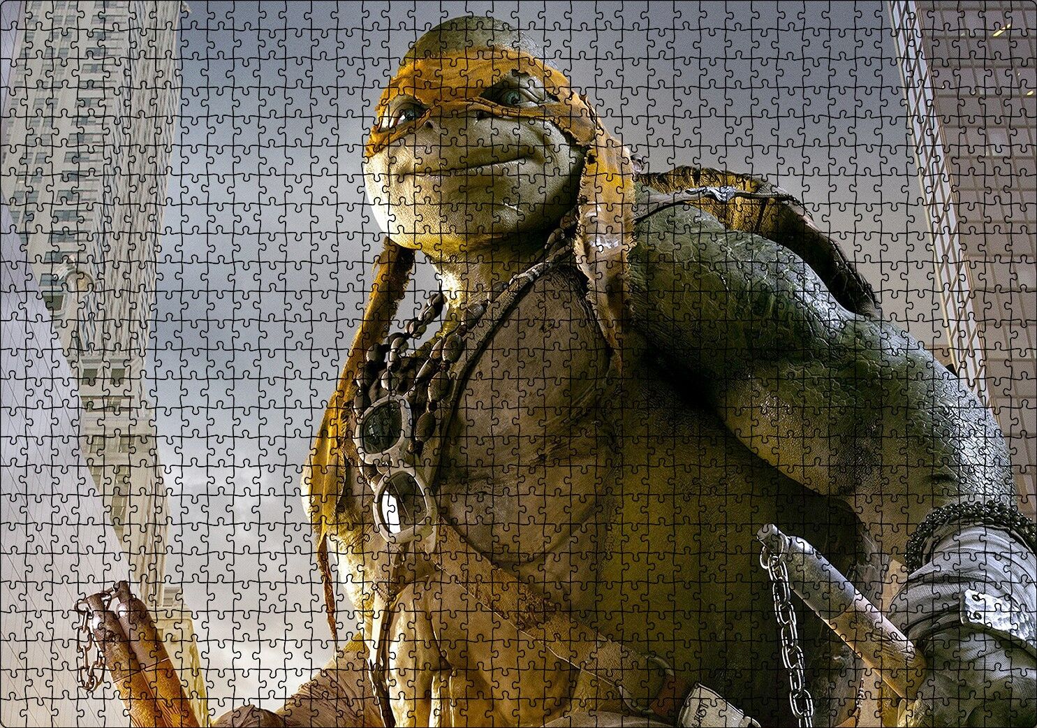 Ninja Kaplumbağalar Michalengelo Puzzle Yapboz MDF Ahşap 1000 Parça 49 cm X 68 cm