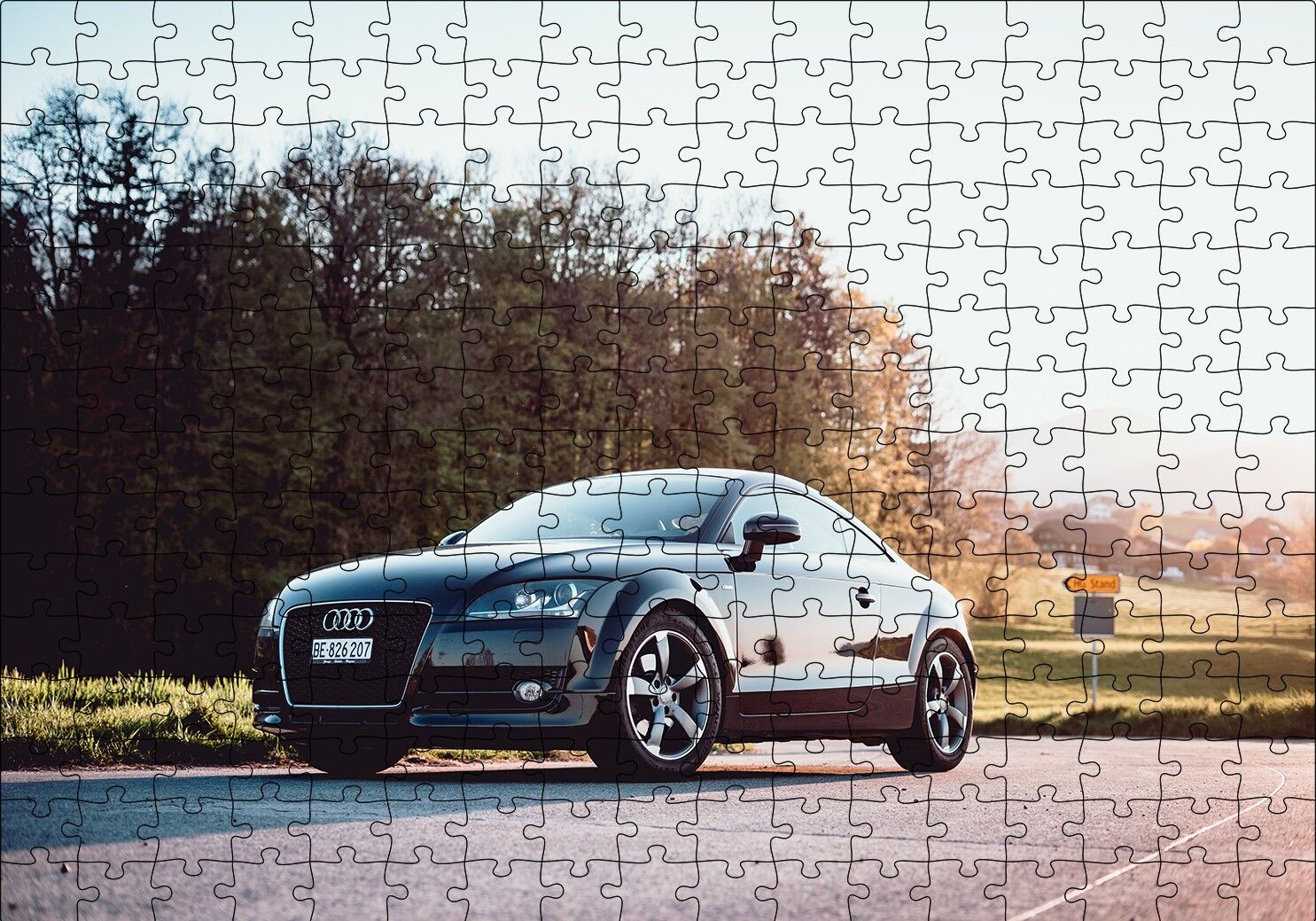 Audi TT Puzzle Yapboz MDF Ahşap 255 Parça 34 cm X 49 cm
