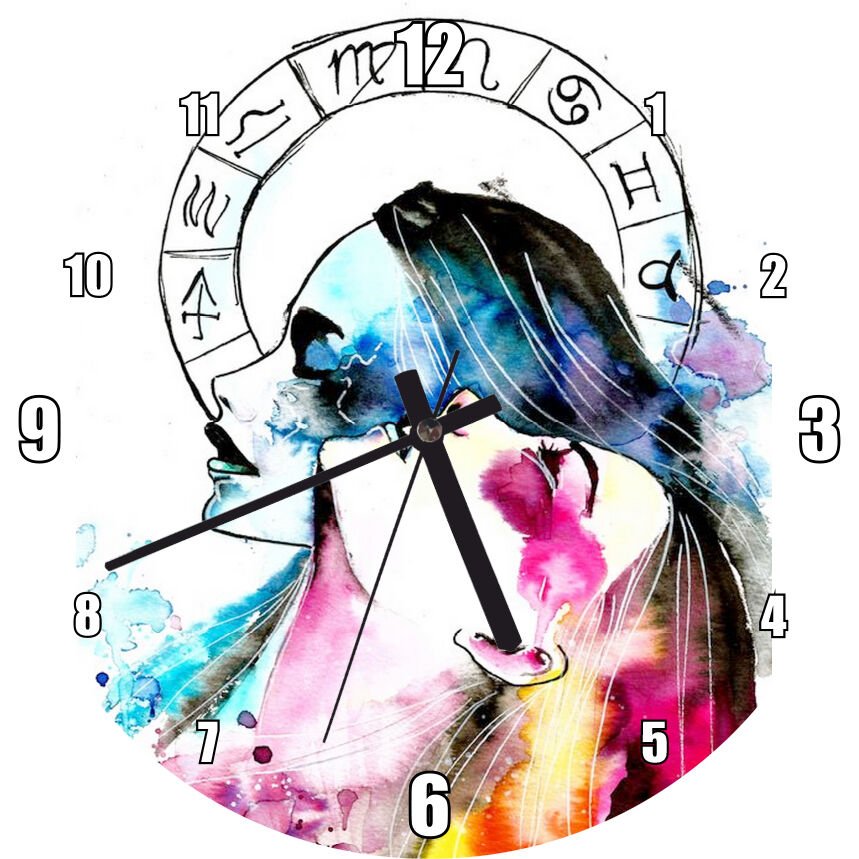 İkizler Burcu Kadın Figürü  Mdf Ahşap Duvar Saati