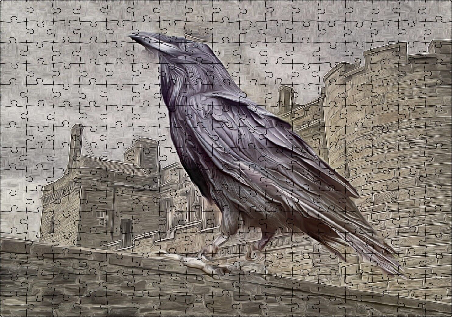 Kuzgunların Kralı Görseli Puzzle Yapboz MDF Ahşap 255 Parça 34 cm X 49 cm
