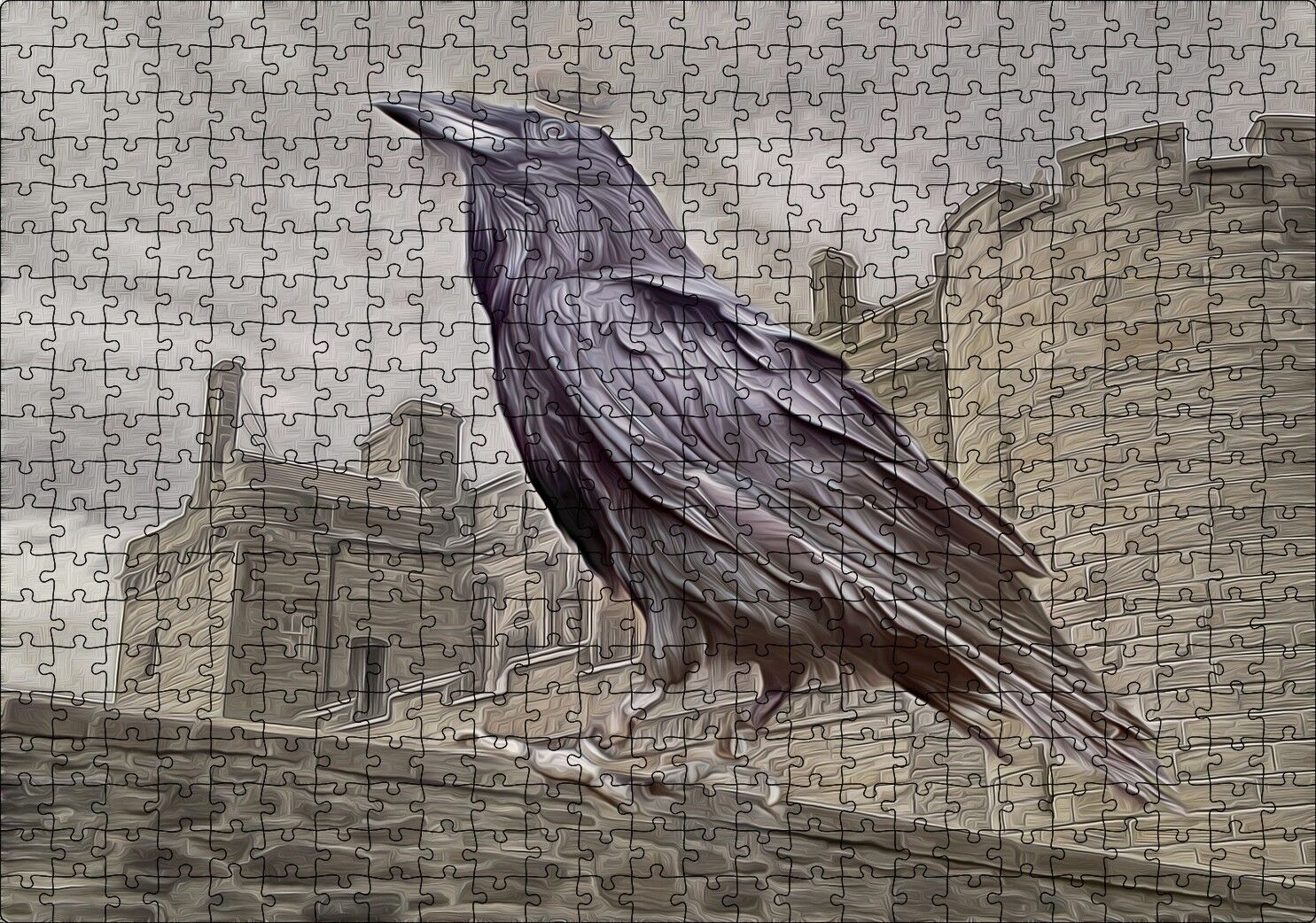 Kuzgunların Kralı Görseli Puzzle Yapboz MDF Ahşap 500 Parça 49 cm X 68 cm