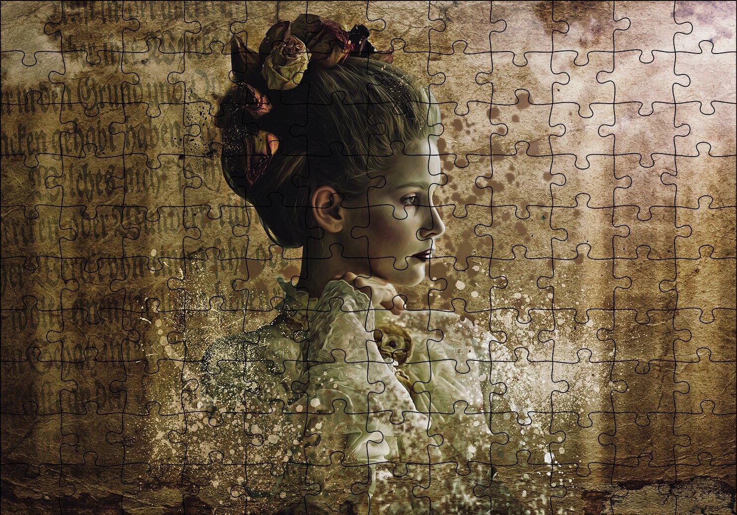 Güzel Genç Model Puzzle Yapboz MDF Ahşap 120 Parça 24 cm X 34 cm