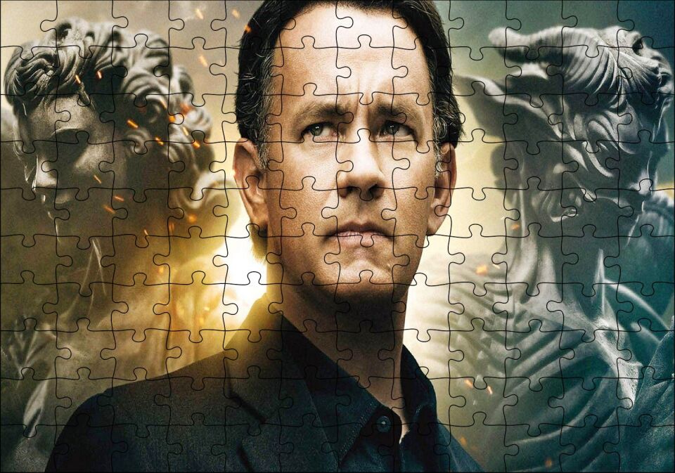 Tom Hanks Melekler Ve Şeytanlar Film Puzzle Yapboz MDF Ahşap 120 Parça 24 cm X 34 cm