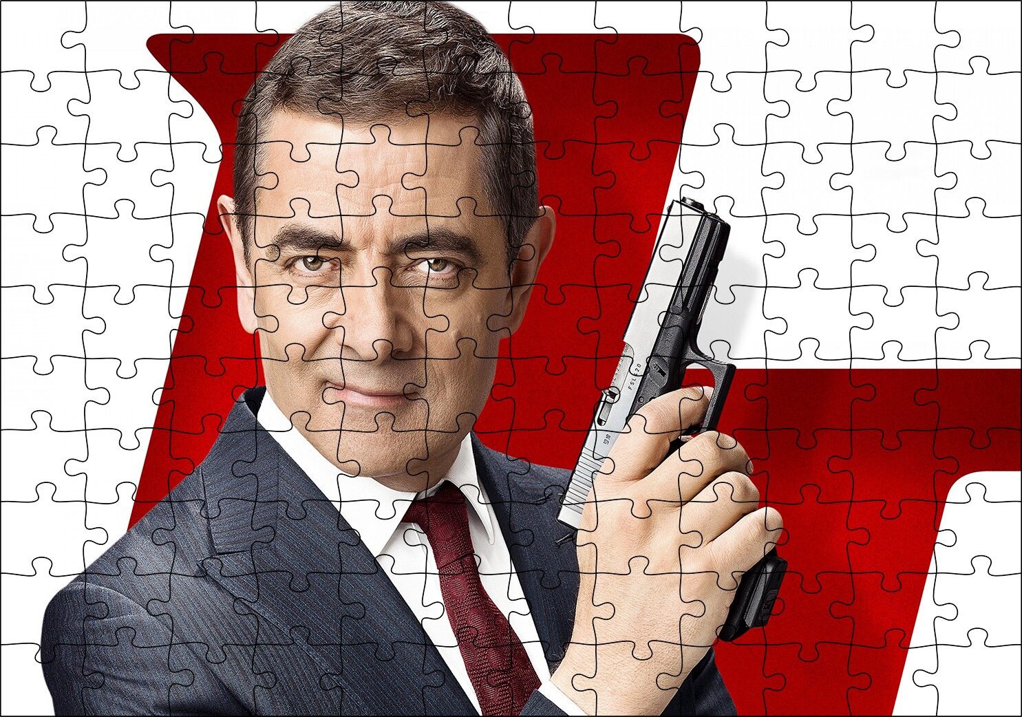 Johnny English Puzzle Yapboz MDF Ahşap 120 Parça 24 cm X 34 cm