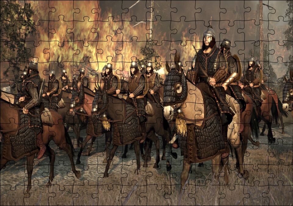 Total War Attila Puzzle Yapboz MDF Ahşap 120 Parça 24 cm X 34 cm