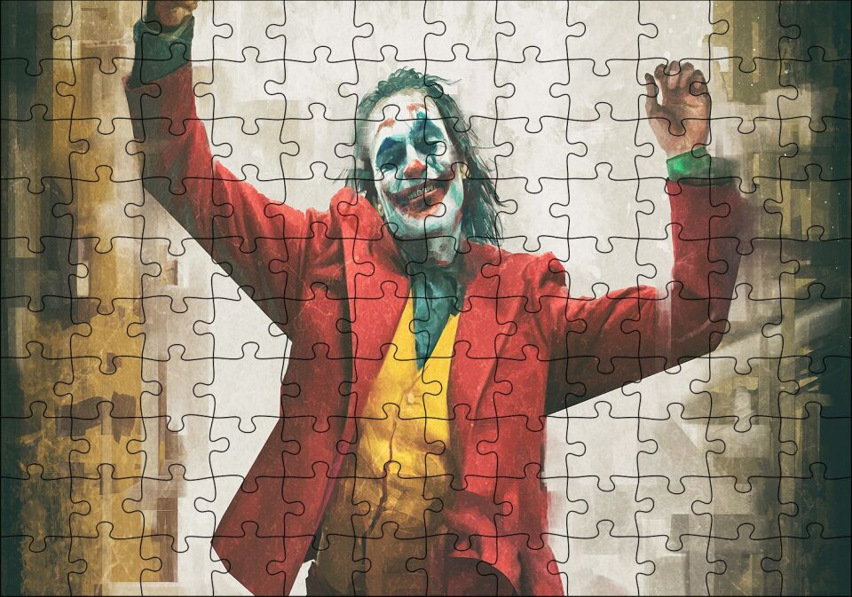 Joker Gülümseme Filmi Görseli Puzzle Yapboz MDF Ahşap 120 Parça 24 cm X 34 cm