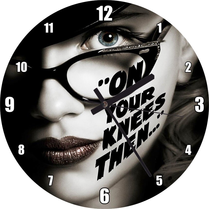 Scarlett Johannson  Görseli  Mdf Ahşap Duvar Saati