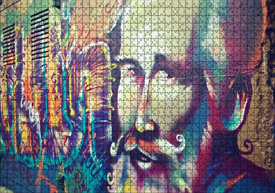 Stalin Duvar Boyama Puzzle Yapboz MDF Ahşap 1000 Parça 49 cm X 68 cm