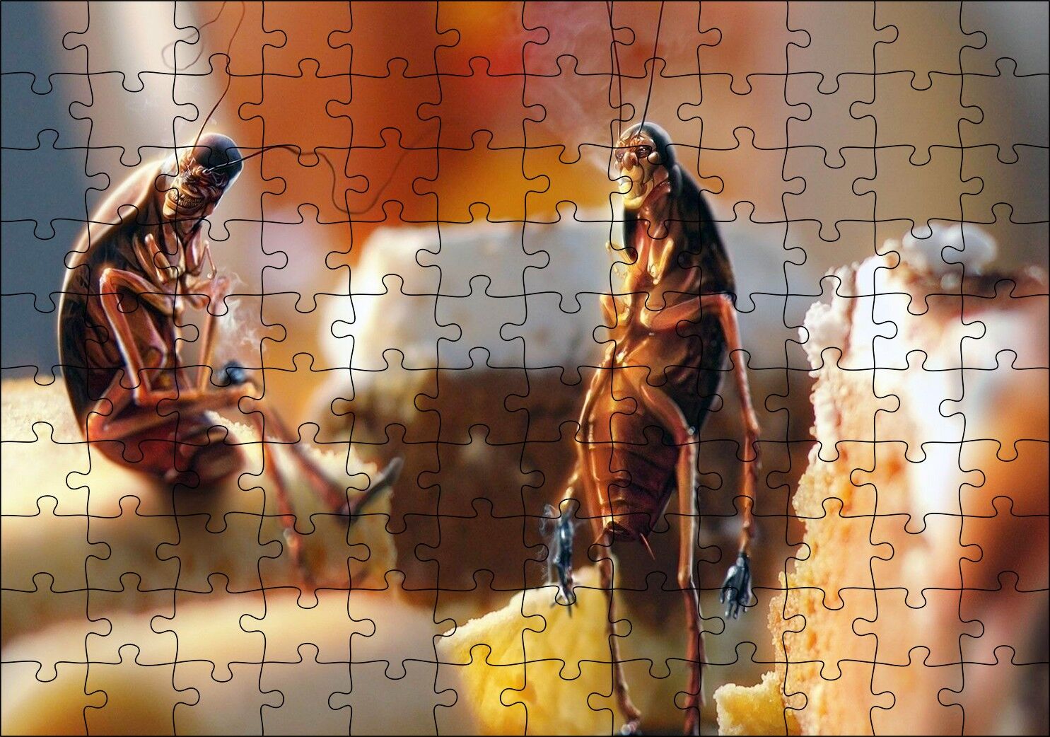 Hamam Böceklerinin Muffin Keyfi Puzzle Yapboz MDF Ahşap