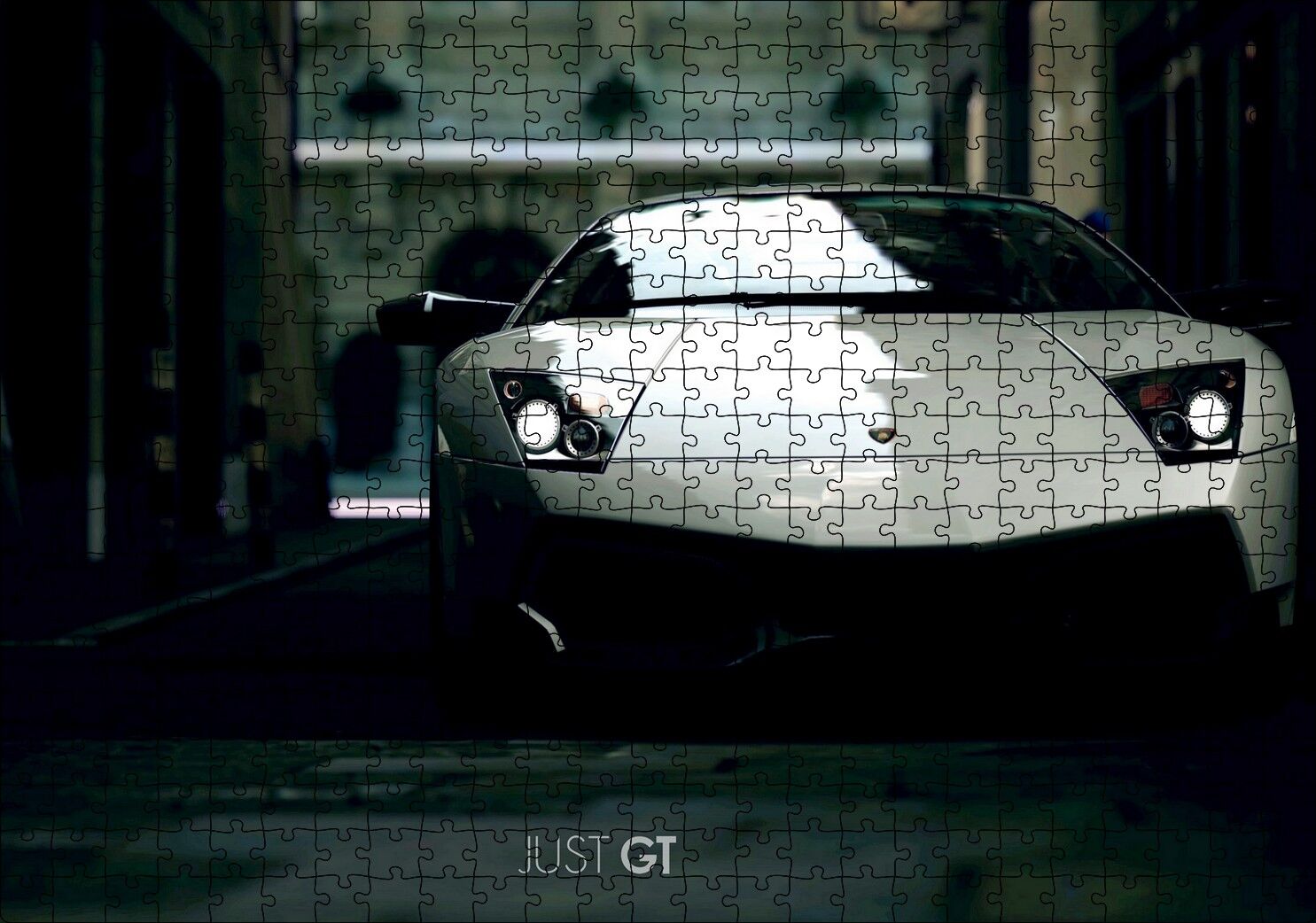 Lamborghini GT Flu Arkaplan Puzzle Yapboz MDF Ahşap 500 Parça 49 cm X 68 cm