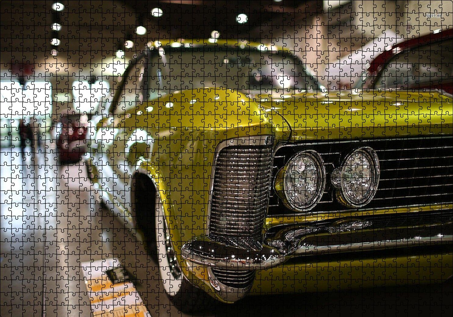 Galeride Altın Rengi Buick Puzzle Yapboz MDF Ahşap 1000 Parça 49 cm X 68 cm