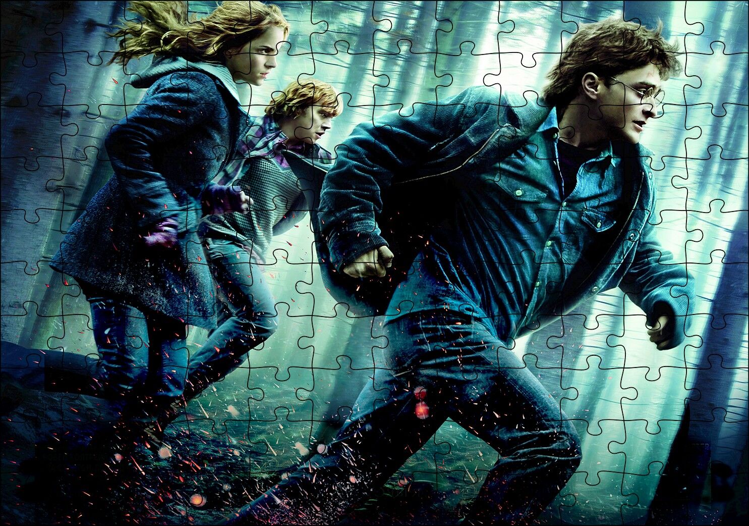 Harry Potter ve Ölüm Yadigarları Kaçış Görseli Puzzle Yapboz MDF Ahşap