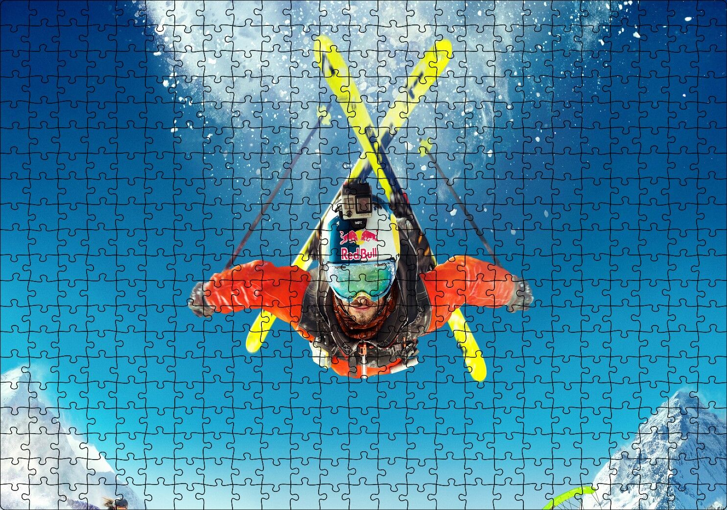 Uçan Kayakçı Spor Puzzle Yapboz MDF Ahşap 500 Parça 49 cm X 68 cm