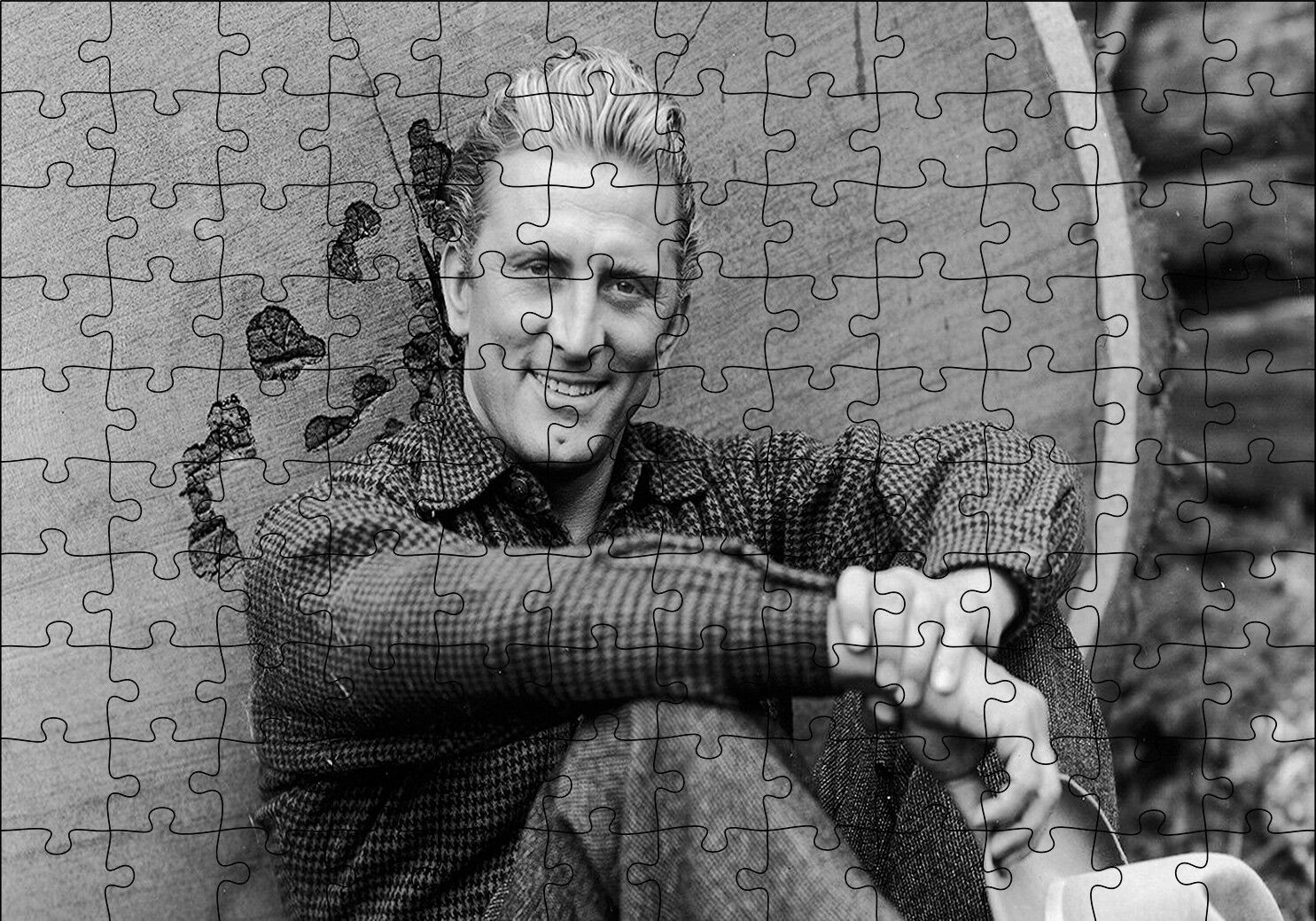 Kirk Douglas Puzzle Yapboz MDF Ahşap