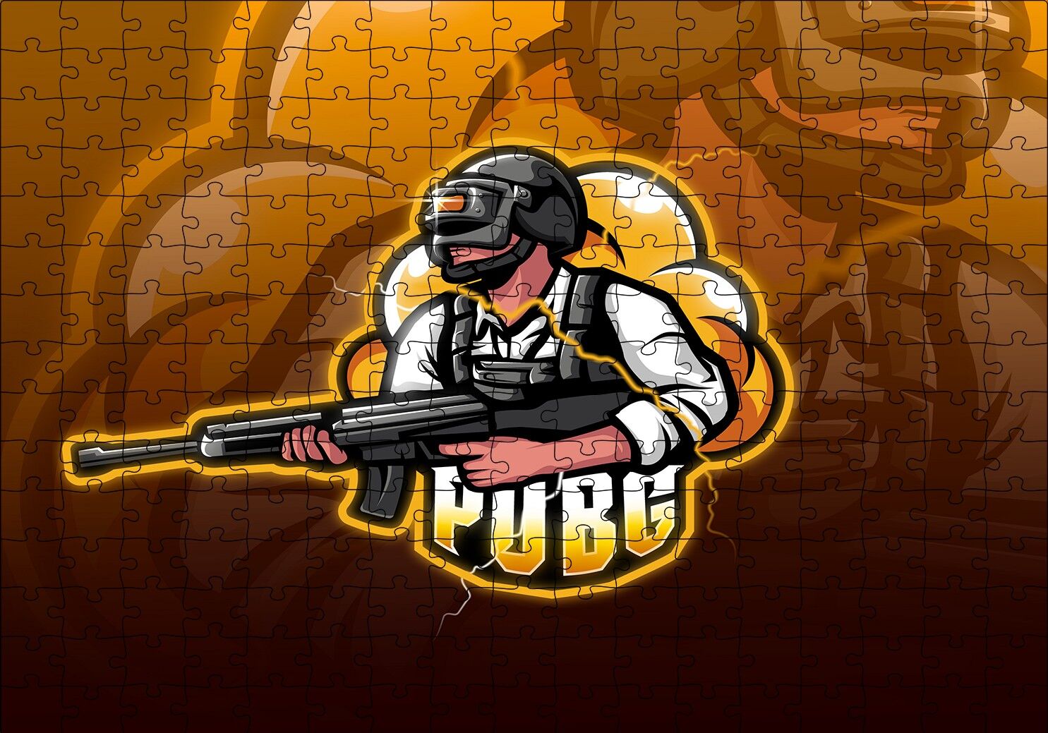 PUBG Fan Art Puzzle Yapboz MDF Ahşap 255 Parça 34 cm X 49 cm