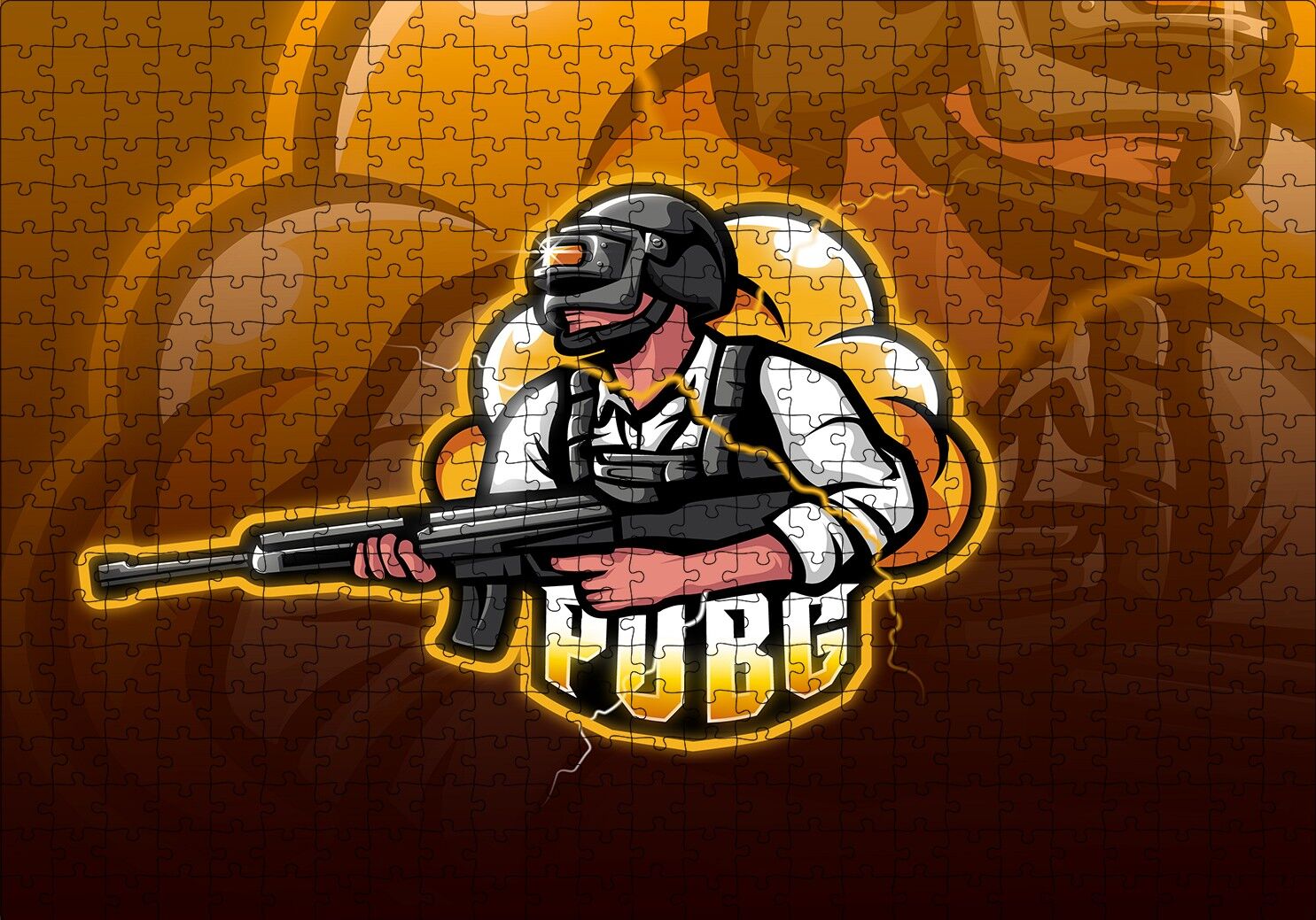 PUBG Fan Art Puzzle Yapboz MDF Ahşap 500 Parça 49 cm X 68 cm