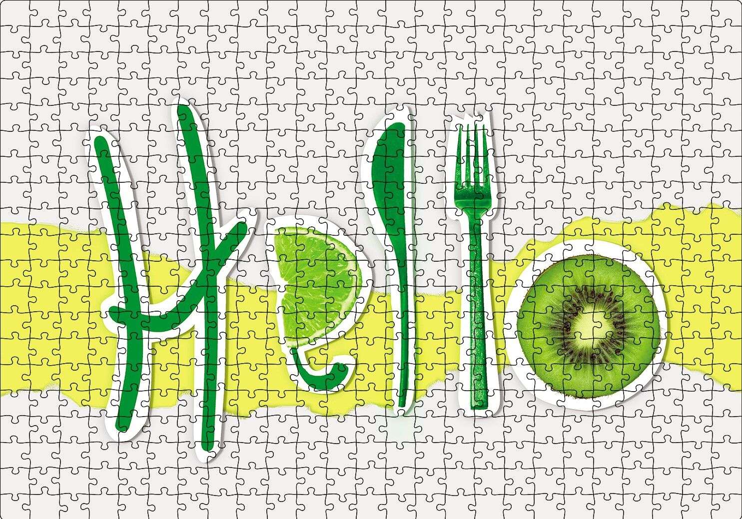 Hello Foods Puzzle Yapboz MDF Ahşap 500 Parça 49 cm X 68 cm