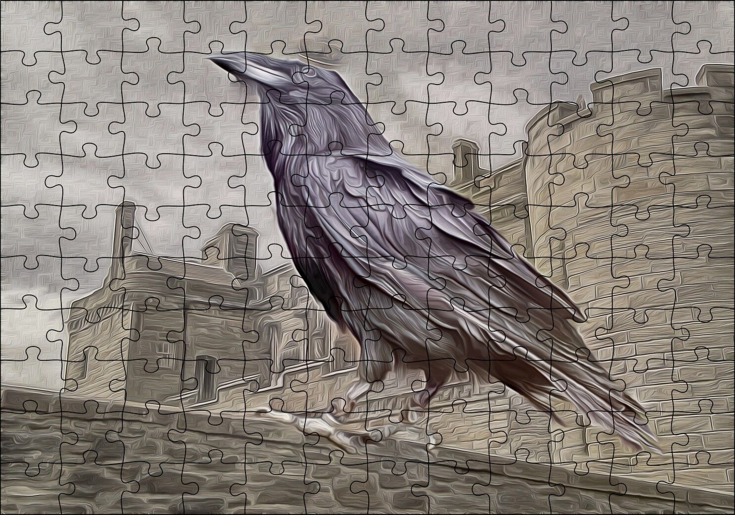 Kuzgunların Kralı Görseli Puzzle Yapboz MDF Ahşap