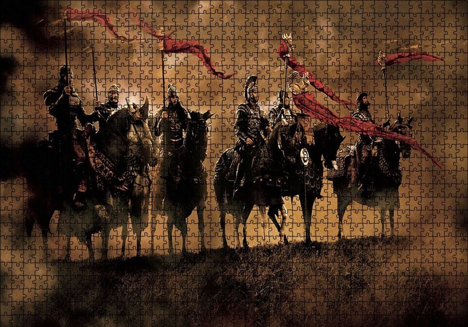 King Arthur Atlılar Puzzle Yapboz MDF Ahşap 1000 Parça 49 cm X 68 cm
