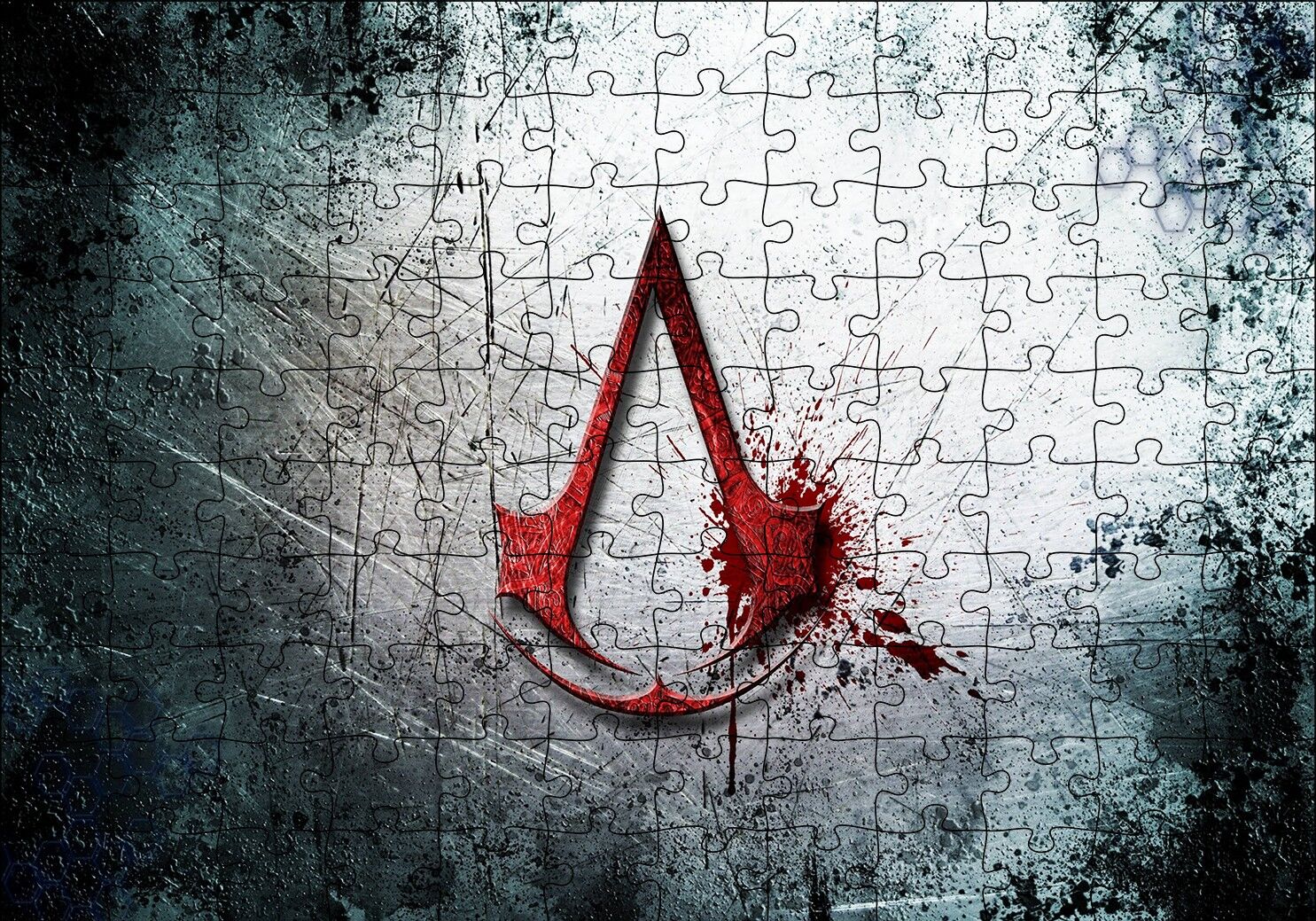 Assassins Creed Logo Puzzle Yapboz MDF Ahşap 120 Parça 24 cm X 34 cm