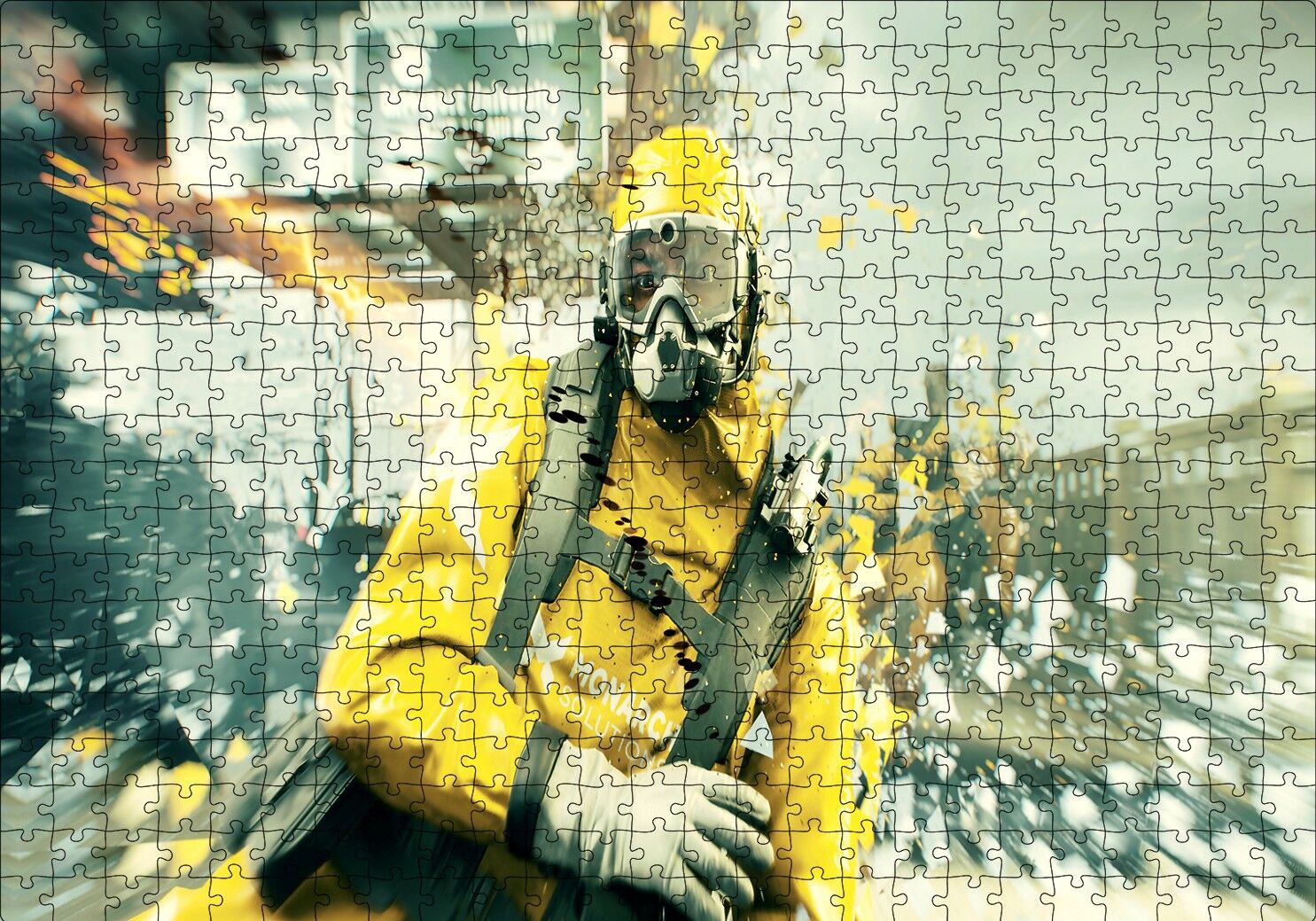 Quantum Break Maskeli Adam Puzzle Yapboz MDF Ahşap 500 Parça 49 cm X 68 cm