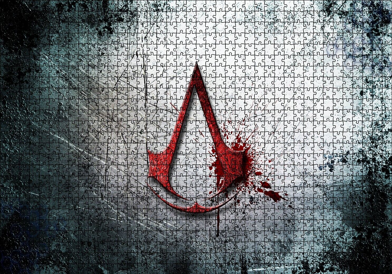 Assassins Creed Logo Puzzle Yapboz MDF Ahşap 1000 Parça 49 cm X 68 cm