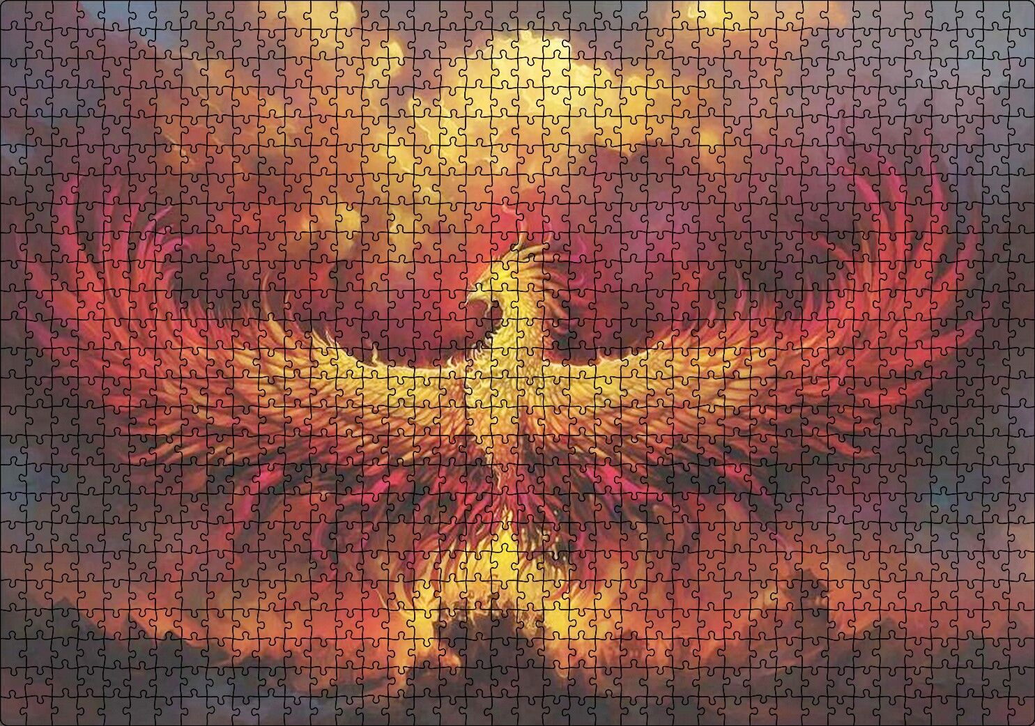 Zümrüdü Anka Karanlık Fantazi Puzzle Yapboz MDF Ahşap 1000 Parça 49 cm X 68 cm